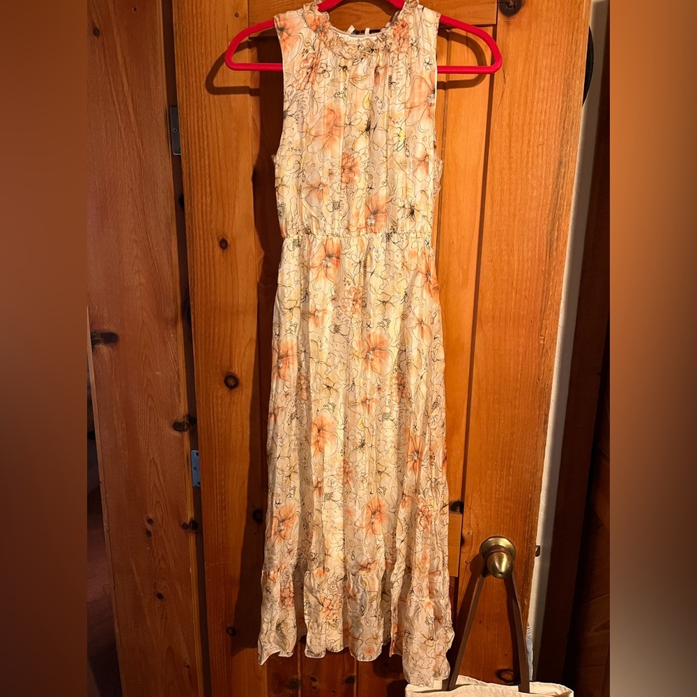 NWT Italian Silk Mid Length Dress
